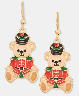 Holiday Lane серьги-подвески Christmas Nutcracker Teddy Bear