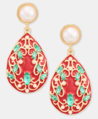 Holiday Lane Teardrop Earrings, Macy's Exclusive