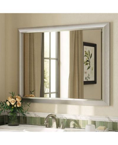 Apmir 30" x 40" Inch Thick Metal Framed Wall Mirrors for Bedroom, Rectangle Wall-Mounted Mirrors