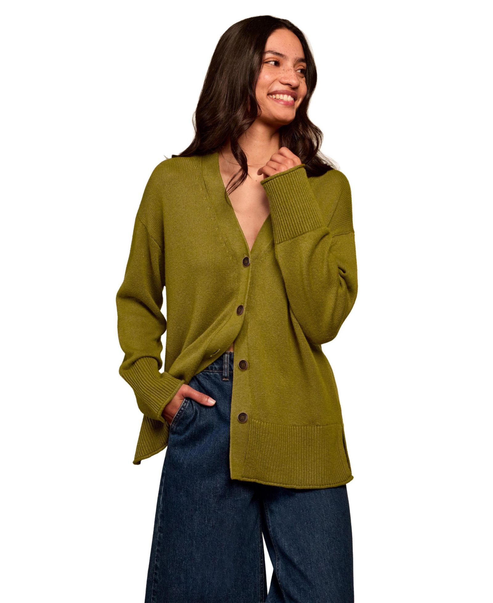 Celtic & Co. Women's Drop Shoulder Slouch Cardigan