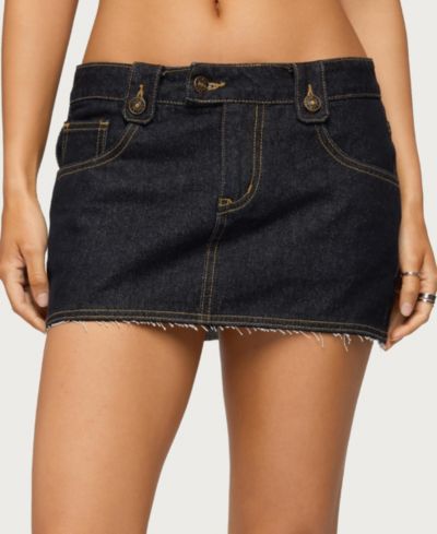 Edikted Women's Noura Denim Mini Skirt