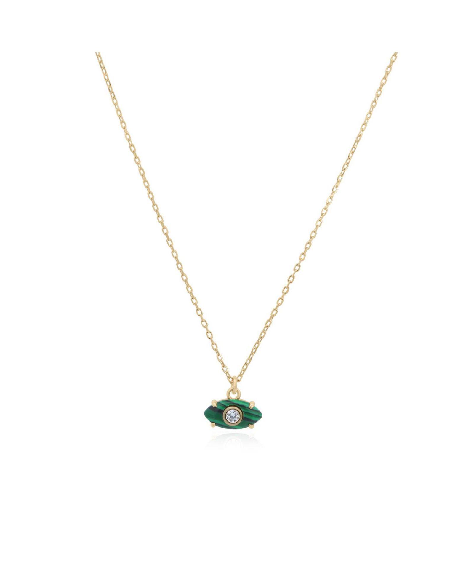 Ожерелье The Lovery Malachite Evil Eye 14K