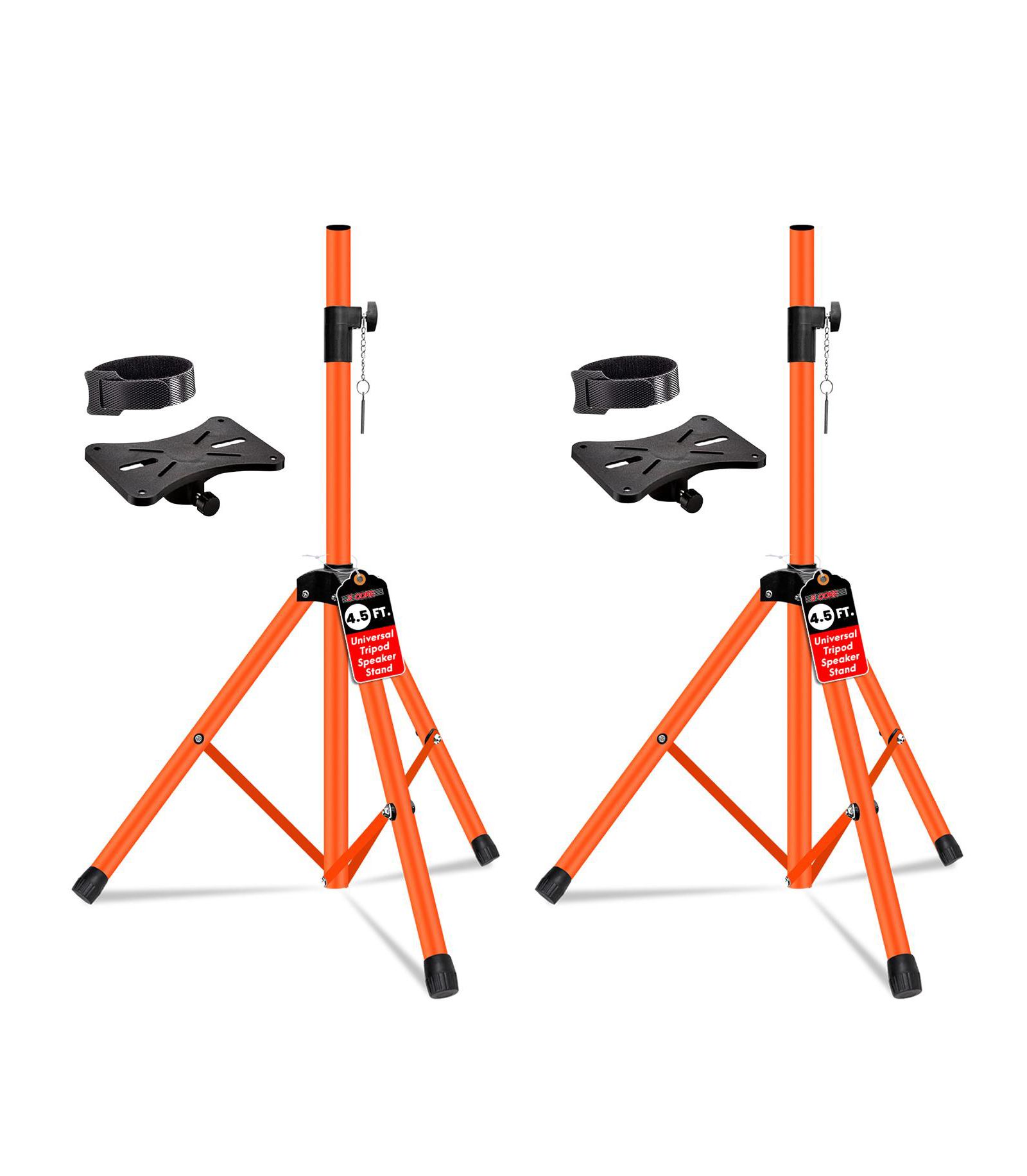 5 Core Adjustable Tripod Speaker Stands, Pair, 54" Max Height, 35mm Mount