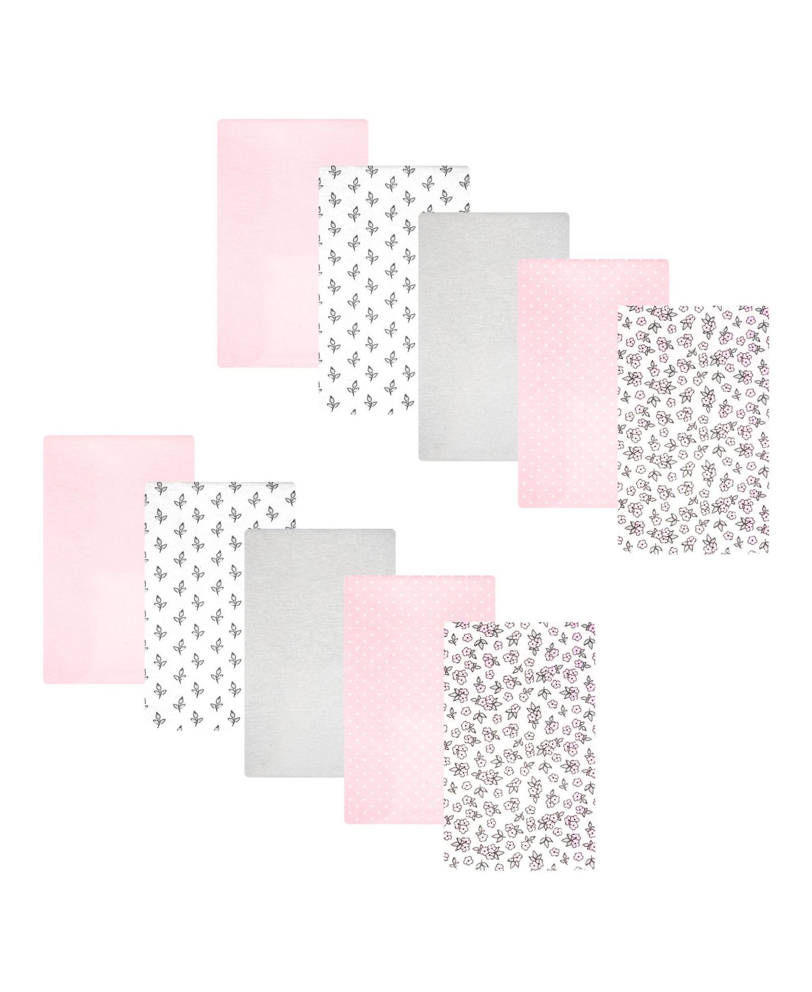 Пеленки для срыгивания Hudson Baby из хлопка и полиэстера, 10 шт, Pink Primrose, One Size