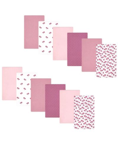 Набор пеленок Hudson Baby, хлопковый фланель, Wild Rose Floral, One Size