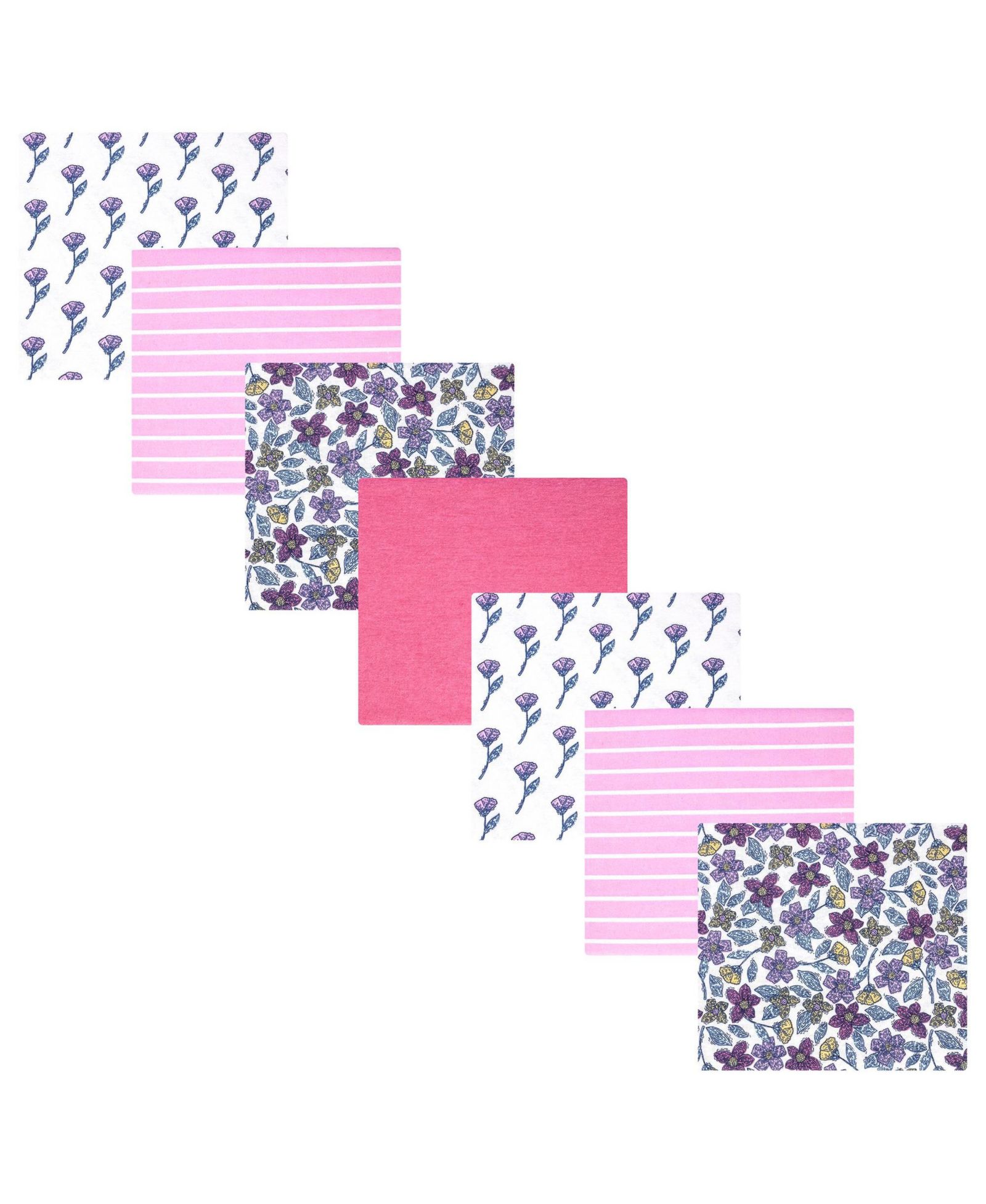 Набор пеленок Hudson Baby Girl Cotton Poly Flannel Begonia Pink Floral One Size
