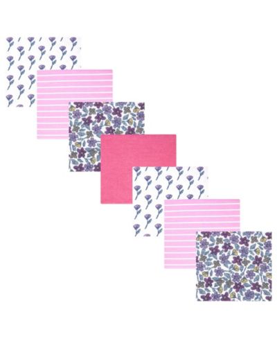 Набор пеленок Hudson Baby Girl Cotton Poly Flannel Begonia Pink Floral One Size