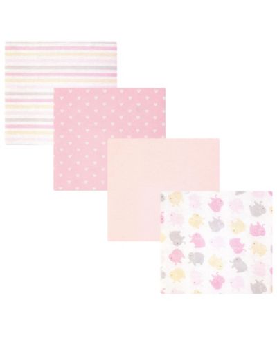 Детское фланелевое одеяло Hudson Baby Cotton Poly Flannel для девочек
