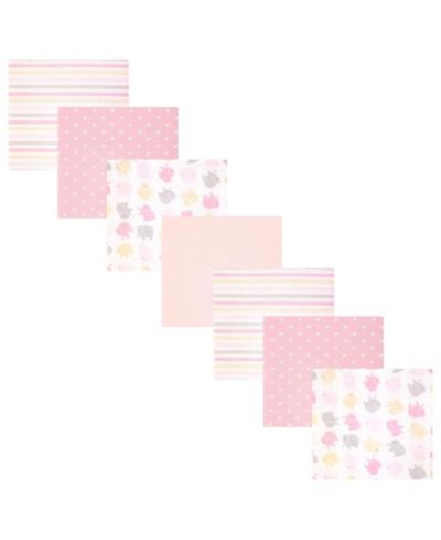 Hudson Baby Набор фланелевых одеял для новорожденных, Multi Color Girl Elephant, One Size