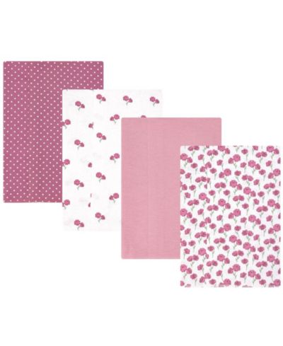 Пеленка для кормления Hudson Baby Girl Cotton Poly Flannel Wild Rose Floral, One Size