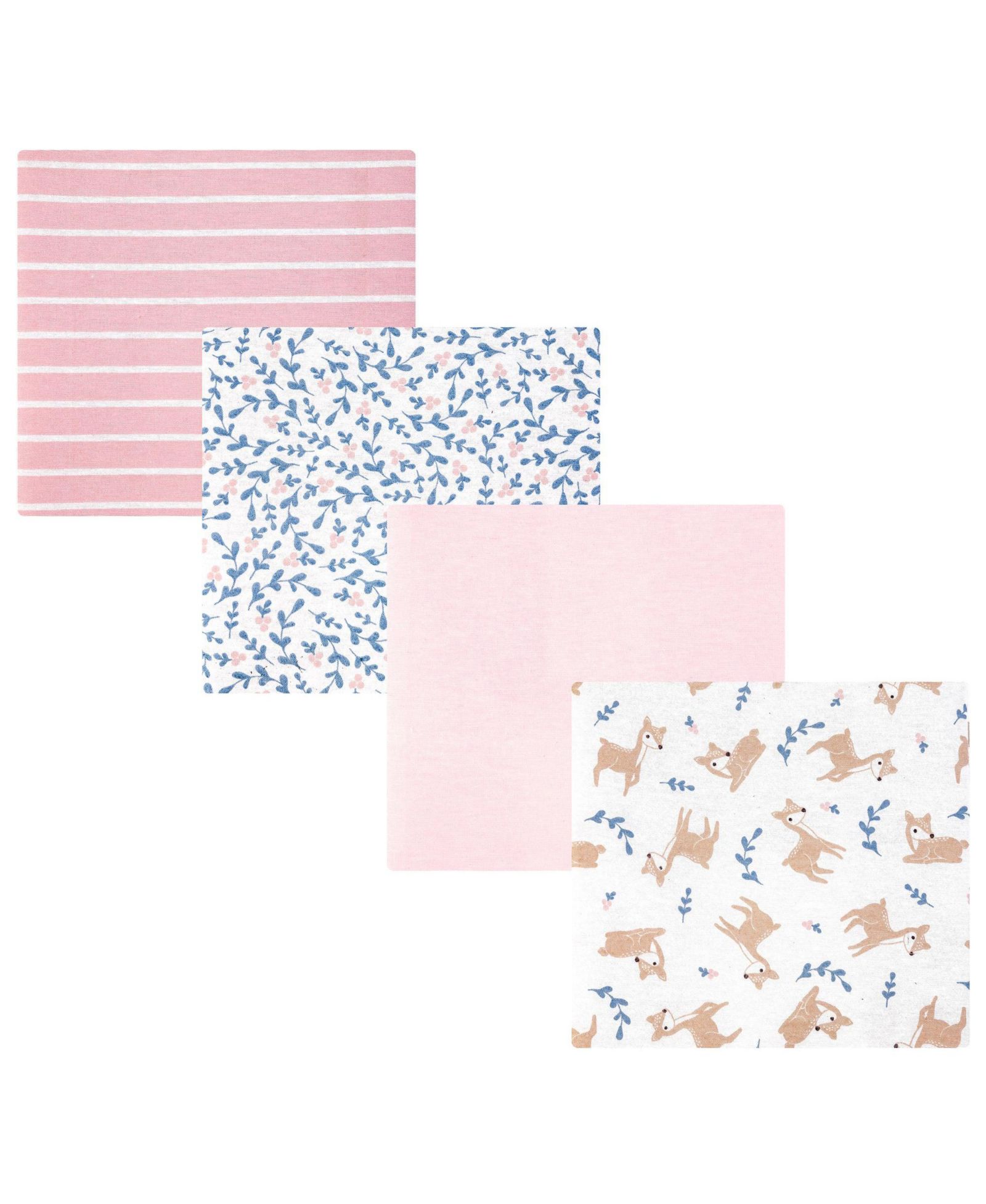 Детский фланелевый плед Hudson Baby Cotton Poly Flannel Receiving Blankets 4-Pack, Loves Me Dearly, One Size