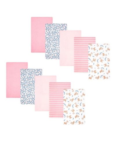 Hudson Baby Детские фланелевые салфетки для срыгивания, 10 штук, Loves Me Deerly, One Size