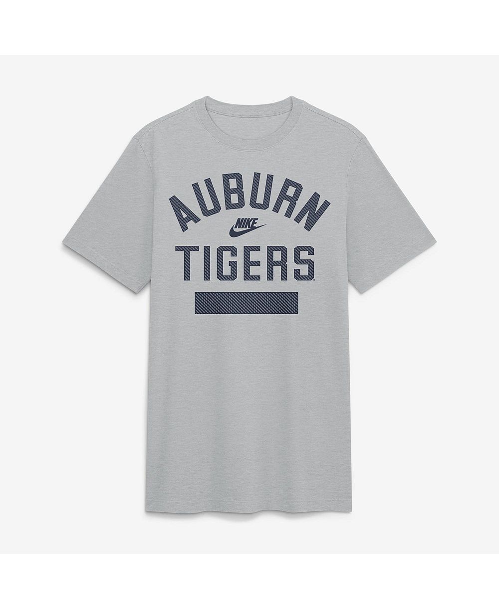 Men's Nike Heather Gray Auburn Tigers Arch Wordmark Legacy Tri-Blend T-Shirt