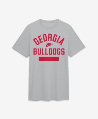 Мужская футболка Nike Heather Gray Georgia Bulldogs Arch Wordmark Legacy Tri-Blend