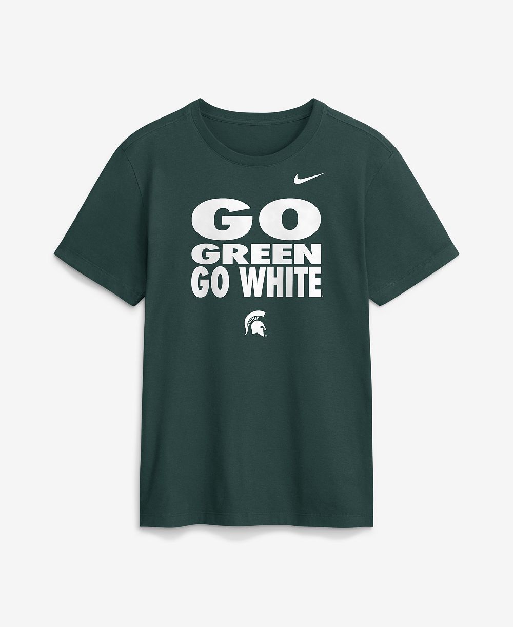 Nike Men's Green Michigan State Spartans 2026 Sideline Dri-FIT Slogan T-Shirt