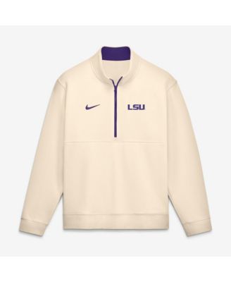 Мужской джемпер Nike Cream LSU Tigers Primetime Club Fleece Half-zip Pullover