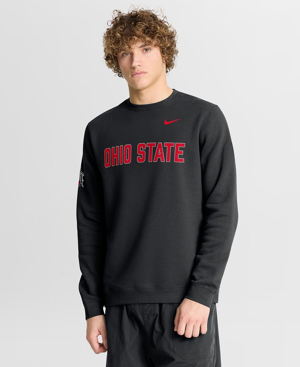 Мужская свитшот Nike Ohio State Buckeyes 2026 Sideline Club Black