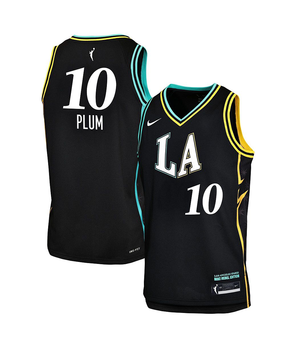 Детская спортивная джерси Nike Kelsey Plum Black Los Angeles Sparks Victory - Rebel Edition