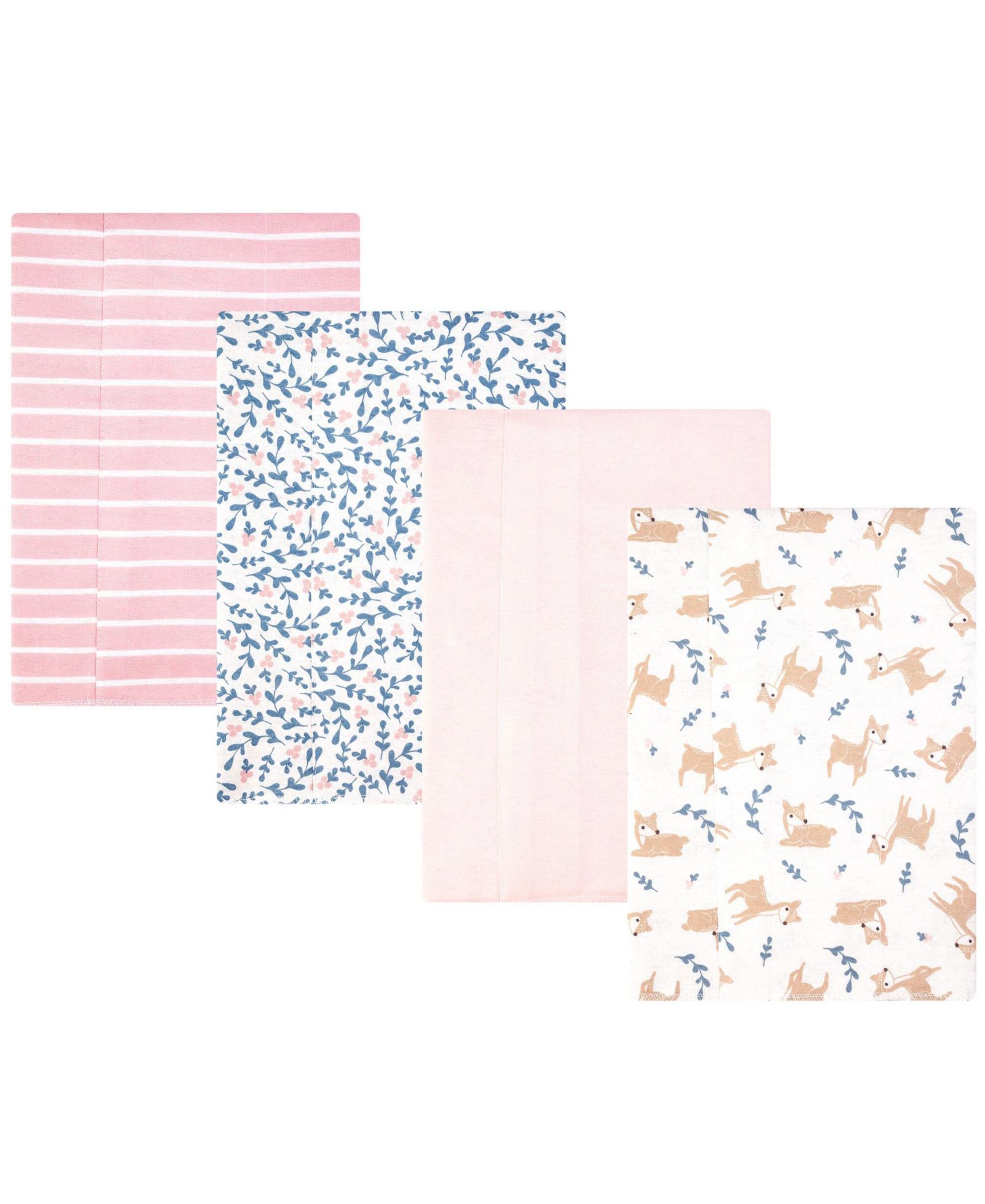 Набор пеленок для девочек Hudson Baby, хлопок и полиэстер, Loves Me Deerly, One Size, 4 шт.