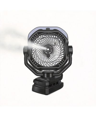 GNUADZ Portable Rechargeable Misting Camping Fan Remote Timer Light Clip 10000mAh