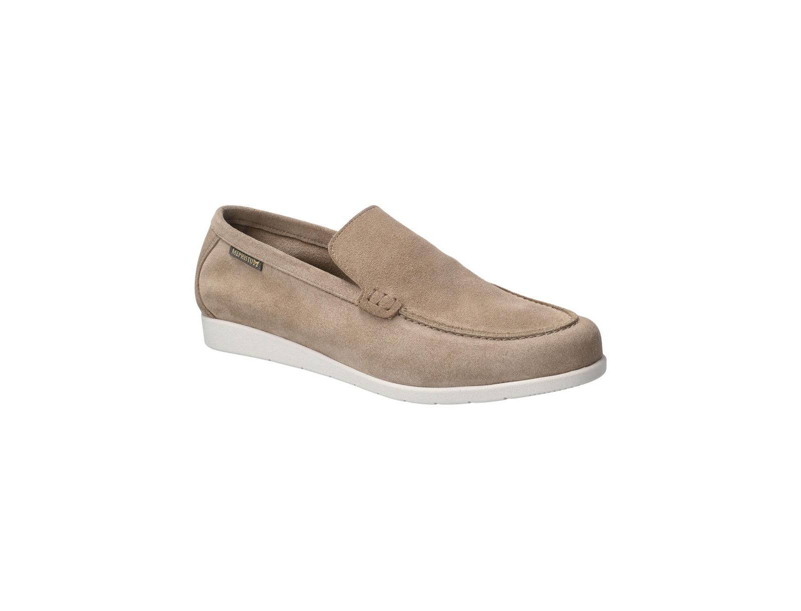 MEPHISTO Men's Valner Taupe Leather Loafers