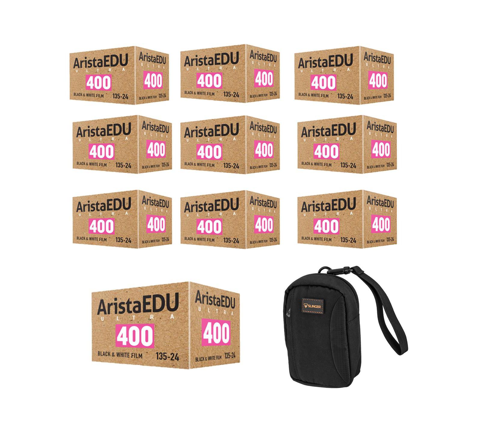 Arista EDU Ultra 400 негативная пленка 35mm, 10 шт, с сумкой для камеры