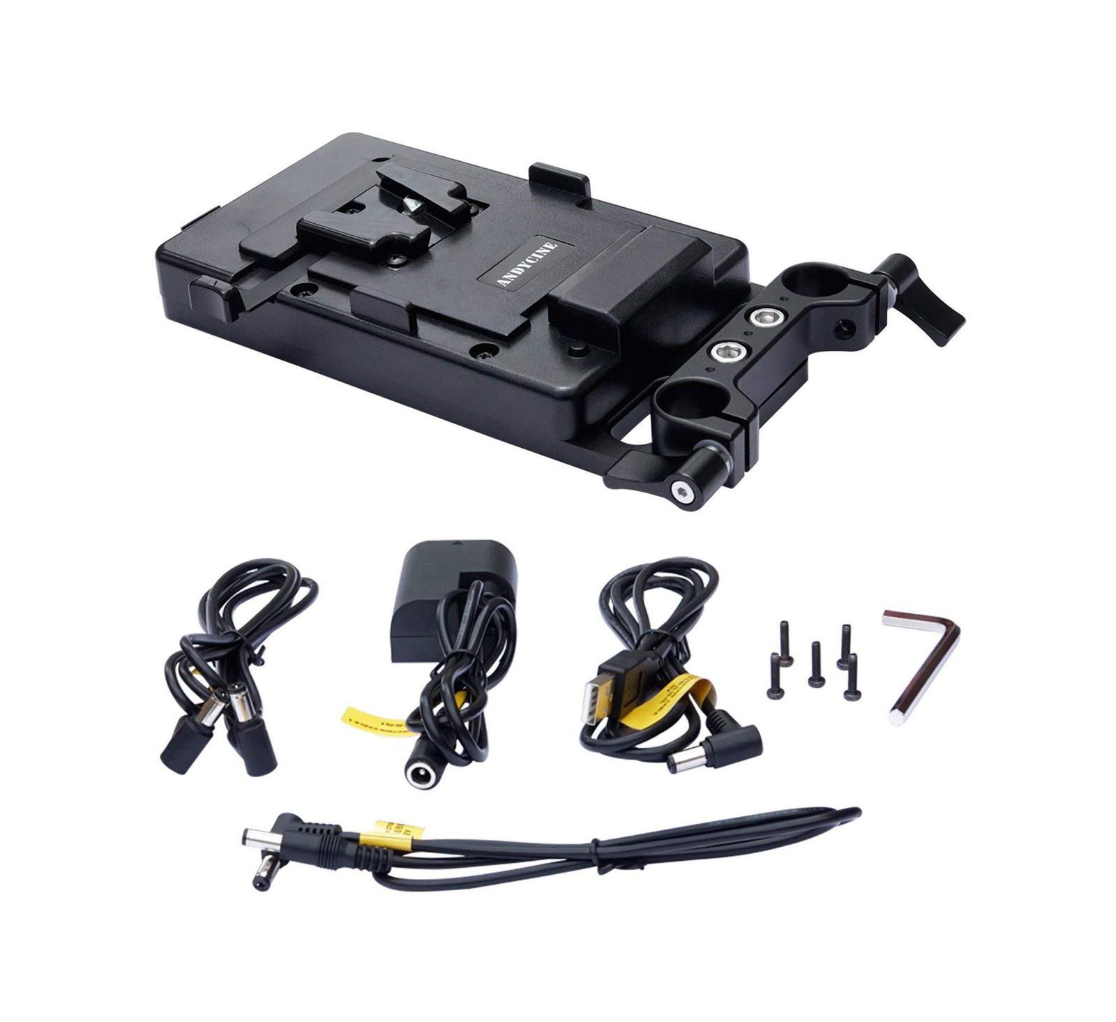 Плата аккумулятора AndyCine Multi-Output V-Mount с креплением для мониторов и DSLR камер