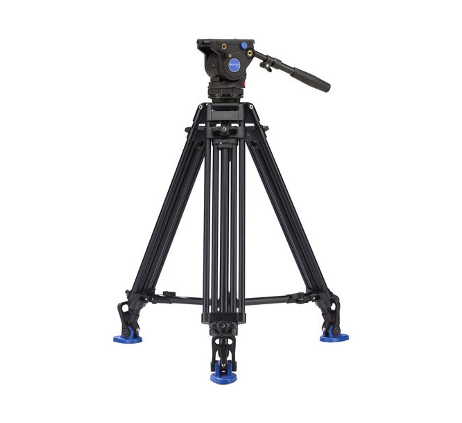 Benro BV6 PRO 3-Section Al Tripod with BV6 Video Head  Mid-Level Spreader