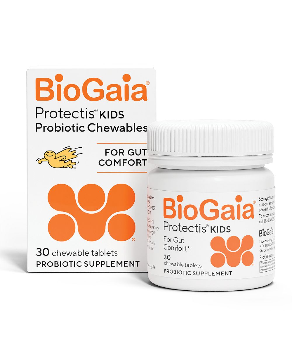 Детские пробиотики BioGaia в жевательных таблетках для пищеварения, 30 шт