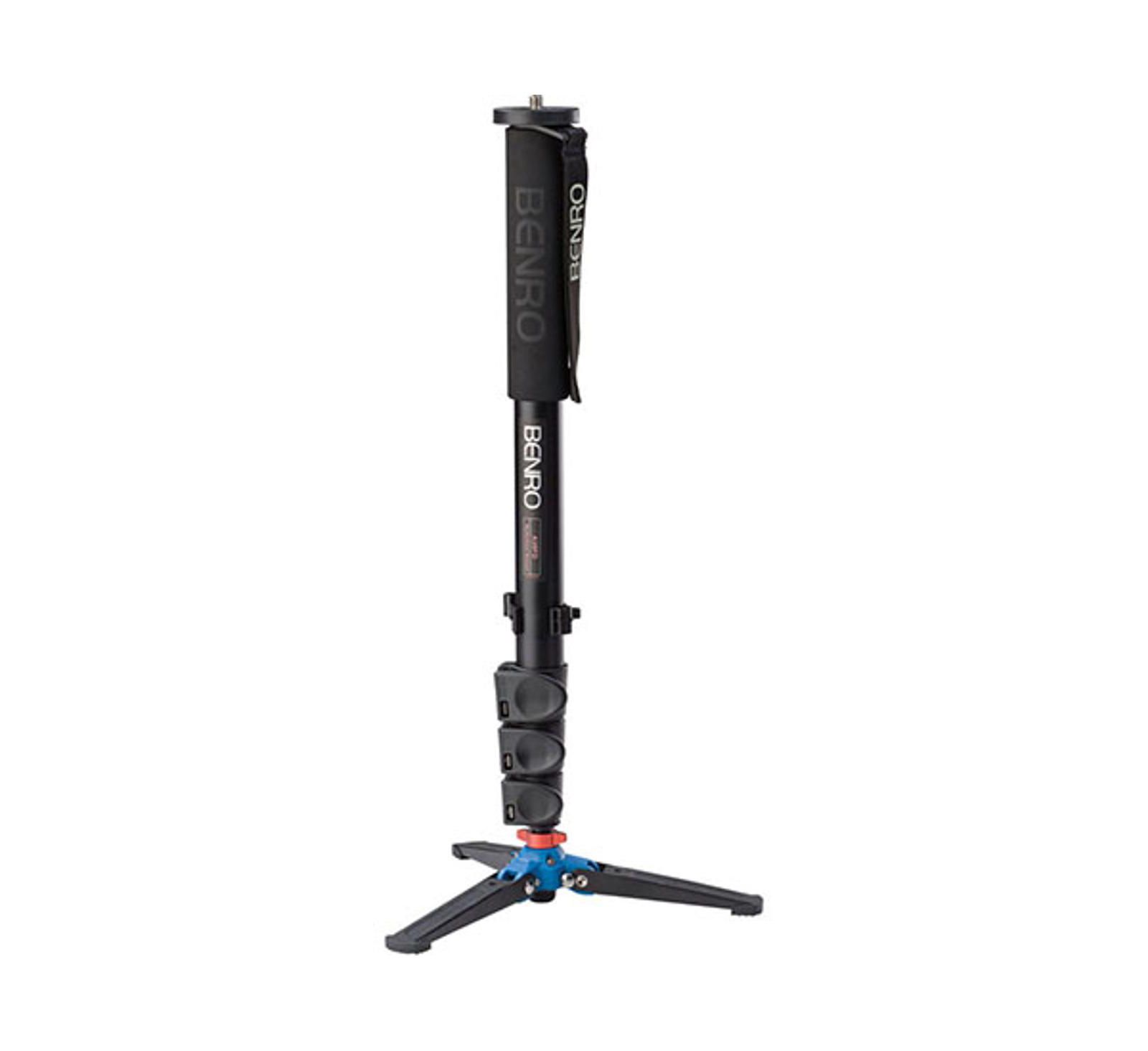 Монопод Benro A38FD Aluminum 4 Section с 3-Leg Locking Base, 39.7lbs Capacity, 61" Max. Height, 21.3" Folded Length, Flip Lock