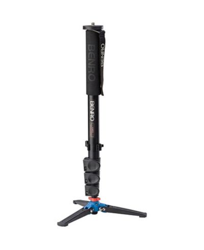 Монопод Benro A38FD Aluminum 4 Section с 3-Leg Locking Base, 39.7lbs Capacity, 61" Max. Height, 21.3" Folded Length, Flip Lock