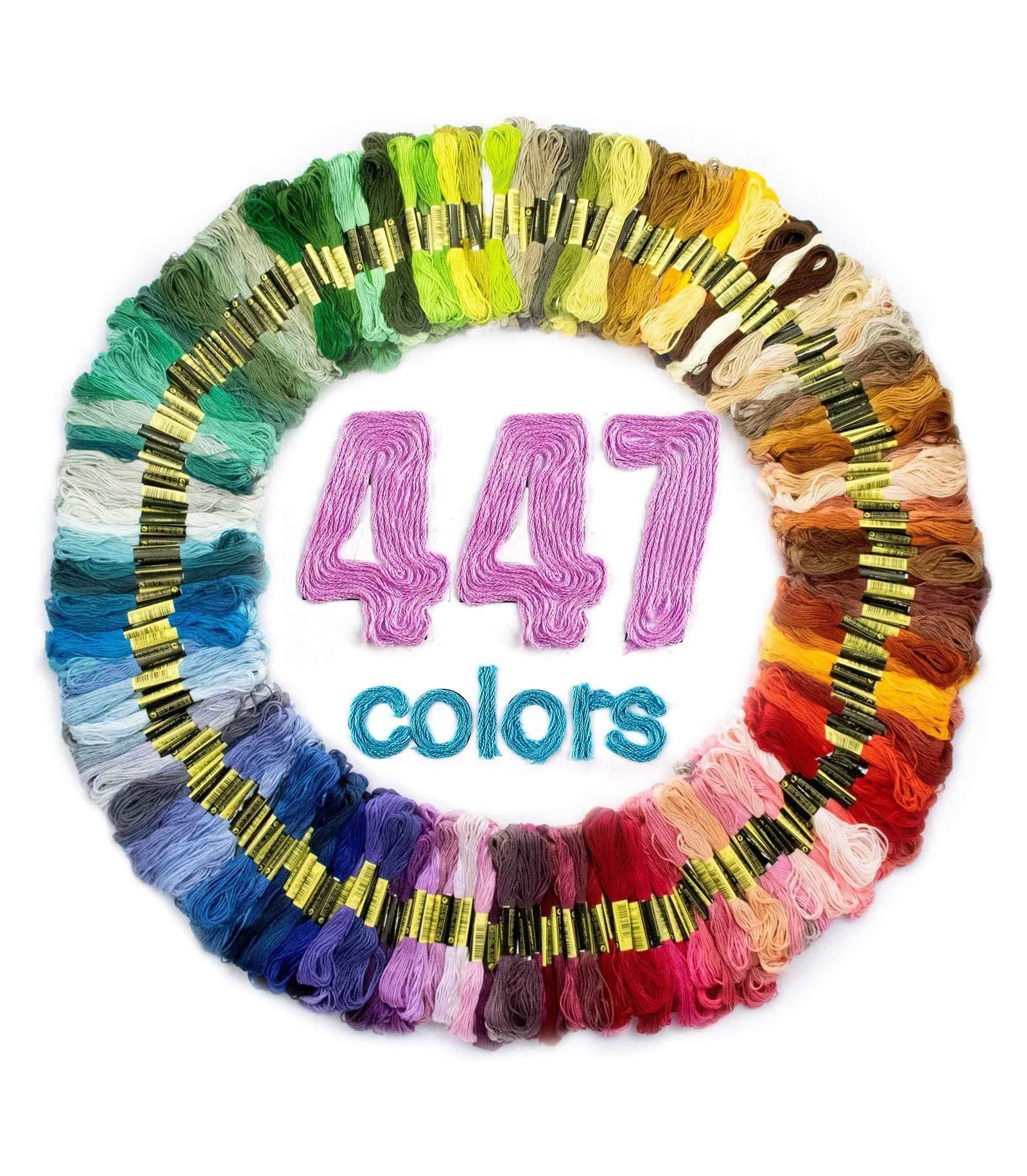 Набор ниток для вышивания GNUADZ 447 цветов Cotton String
