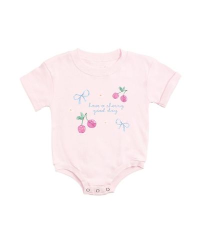 Sweet Wink Baby Girls Cherry Good Day Short Sleeve Romper