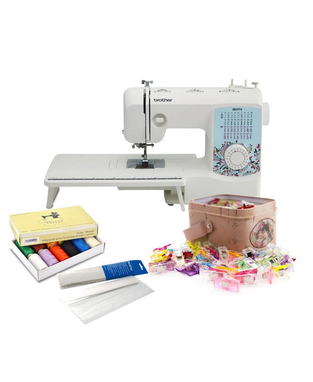 Brother XR3774 Wide Table Sewing and Quilting Machine with Accessories Bundle