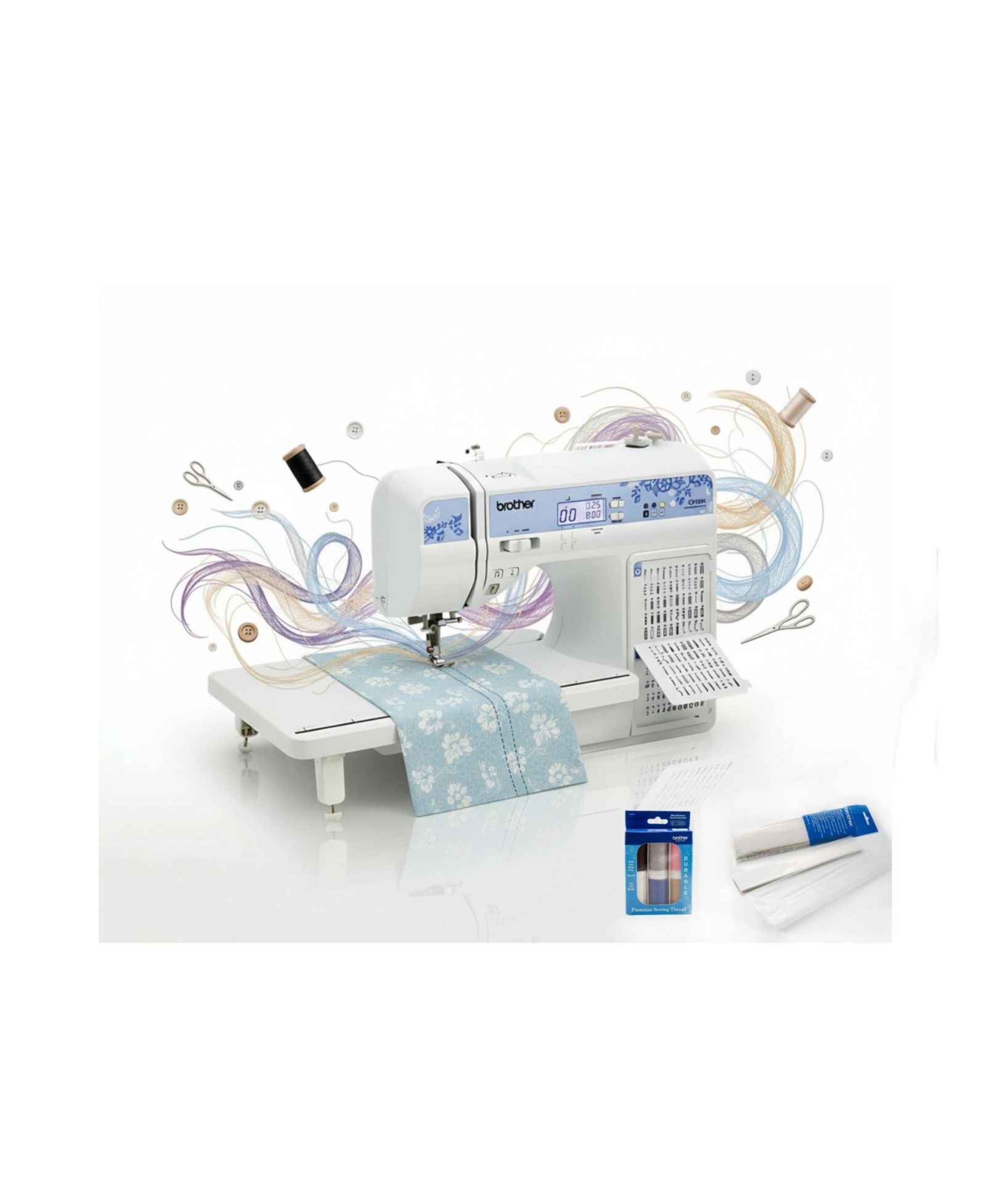 Brother Computerized Sewing Machine with  Accessories Bundle