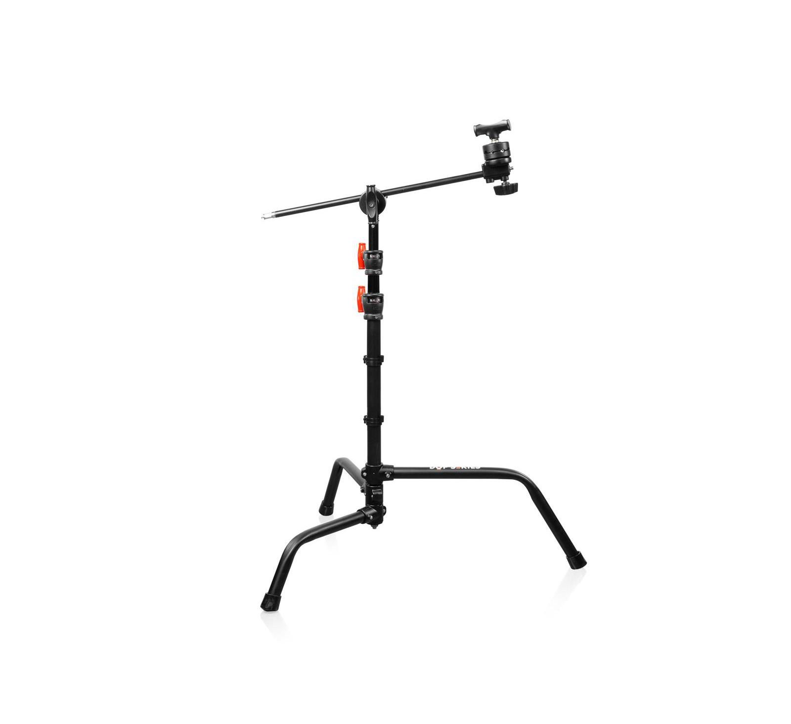 Shape 65" 3-Section Aluminum Heavy-Duty C-Stand with 20" Arm and Grip Head
