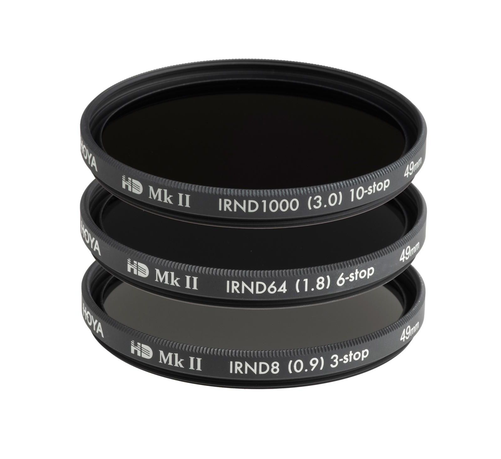 Hoya 49mm HD MKII IRND Neutral Density Filters Kit, 3-Piece Set for 49mm Lenses