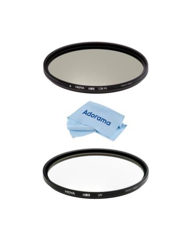 Комплект фильтров Hoya 58mm HD3 UV и Circular Polarizer с салфеткой из микрофибры