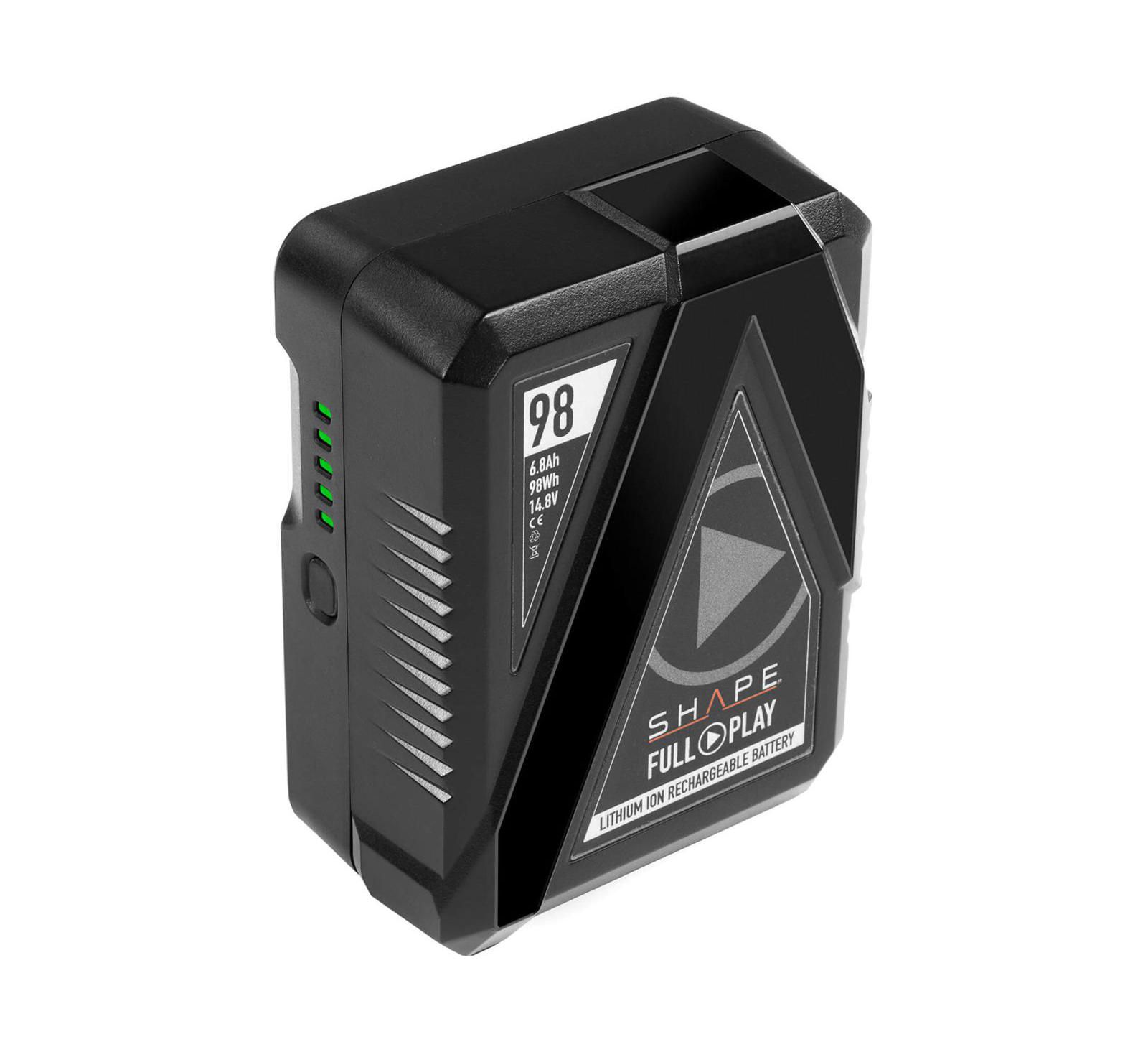 Shape Full Play Rechargeable Lithium-Ion V-Mount Battery for Broadcast Video Cameras