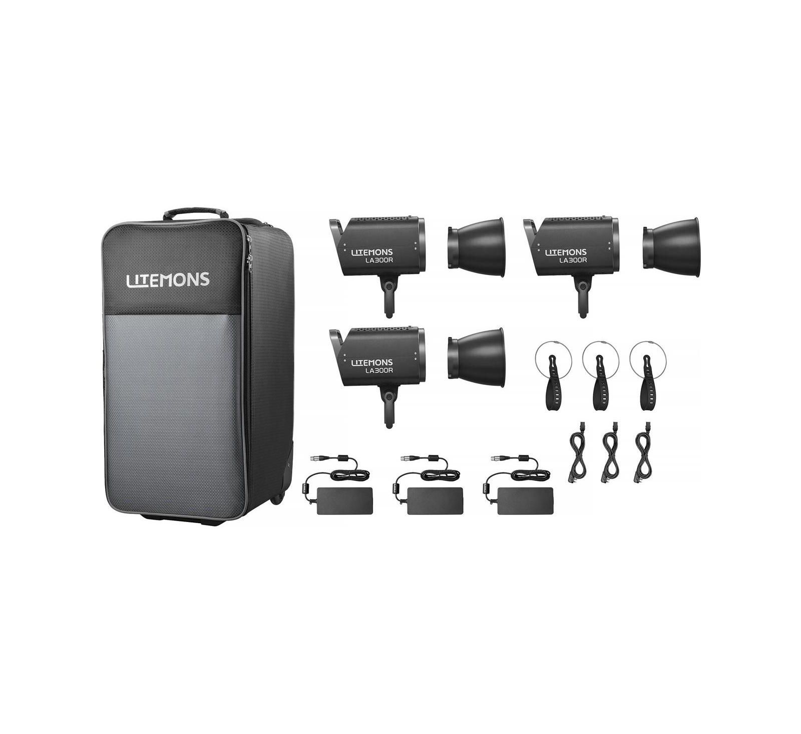 Godox Litemons LA300R RGB LED NFC Monolight 3-Light Kit