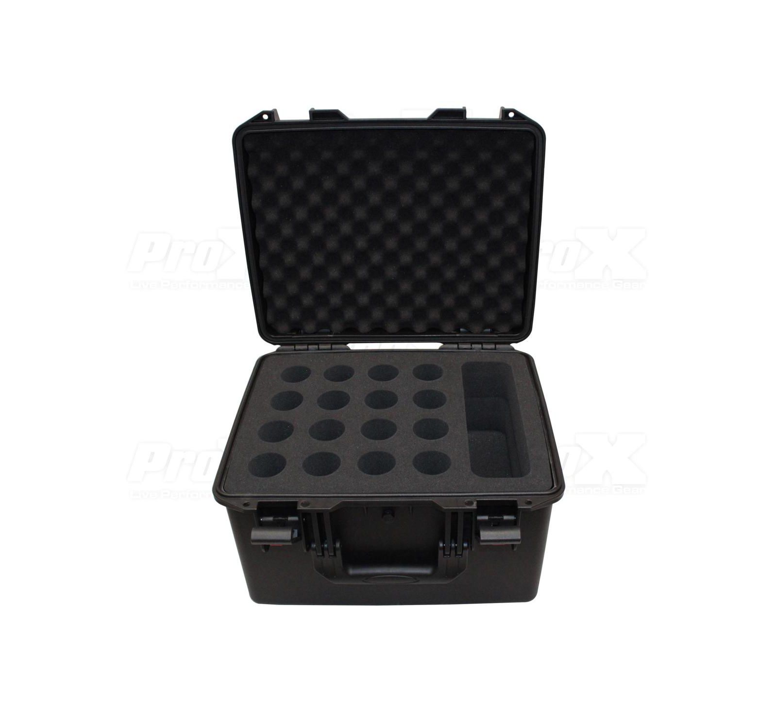 ProX XM-1216MIC VaultX Watertight Microphone Case, Holds 16 Handheld Units
