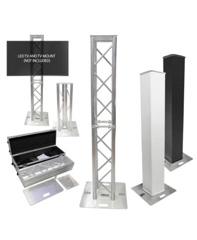 Prox Xt-FTP328-656 Flex Tower Adjustable Portable Tower Totem Package with Road Case, 2m or 1m