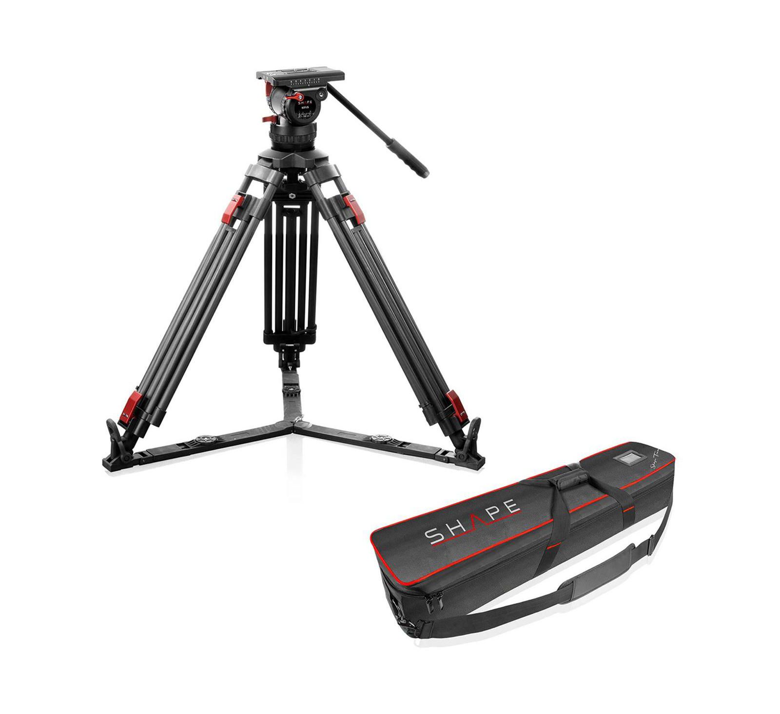 Shape Pro Video Carbon Fiber Fluid-Head Tripod, 33 lbs Payload Capacity