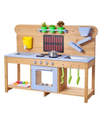 Детская игровая кухня Mecale Wooden Outdoor с двойной раковиной
