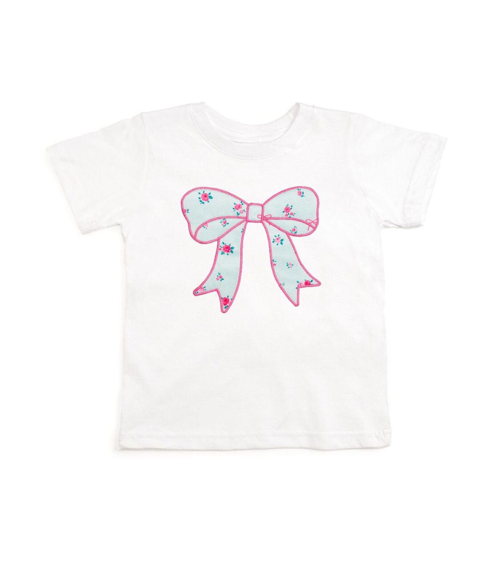Детская футболка Sweet Wink Sky Blue Floral Bow Patch с коротким рукавом