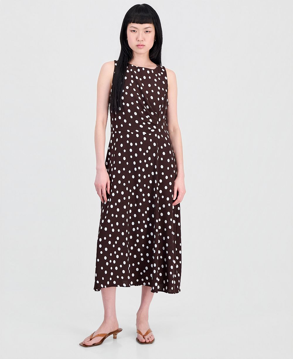 Connected Женское платье Printed Side-Shirred Fit & Flare