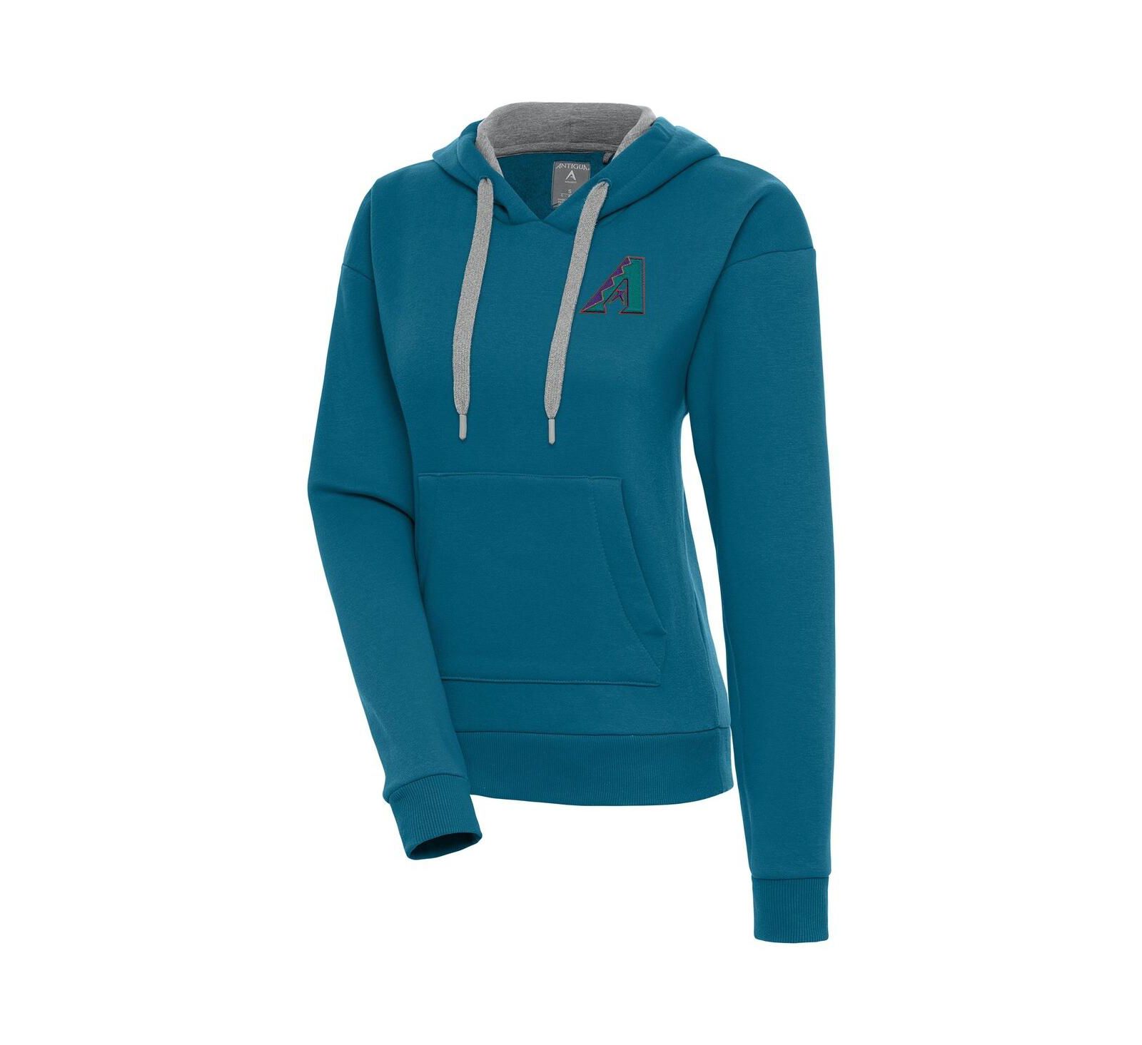 Женское худи Antigua Arizona Diamondbacks Cooperstown Victory Pullover бирюзового цвета