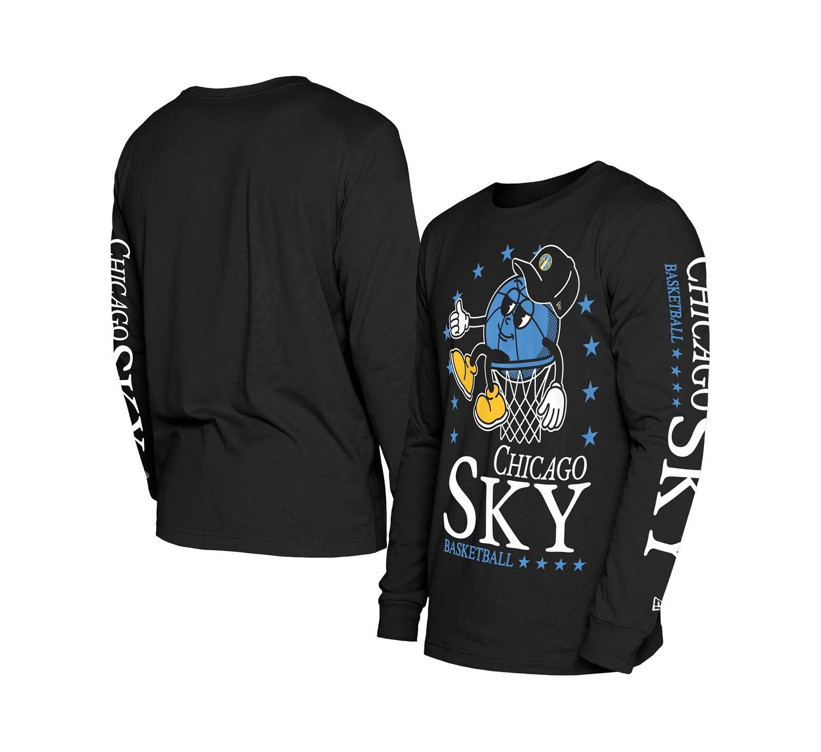 Мужская футболка New Era Black Chicago Sky Old School Sport с длинным рукавом
