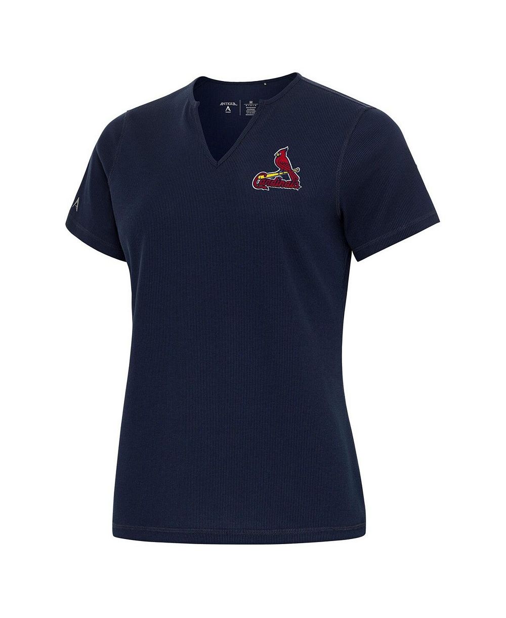 Antigua Женская футболка с V-образным вырезом St. Louis Cardinals, темно-синяя