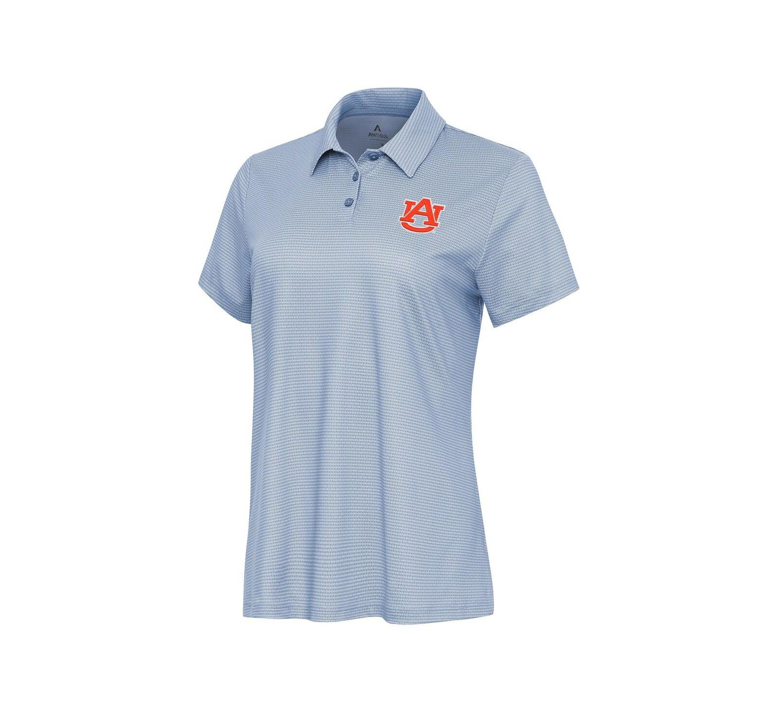 Antigua Women's White/Light Blue Auburn Tigers Rings Polo Shirt